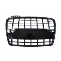 [Grill Audi A4 B7 S8-Style Bright Black 05-08 PDC]