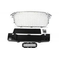 [Grill Audi A4 B8 RS-Style ezüst-fekete 12-15 PDC]