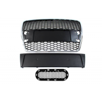[Grill Audi A6 C6 RS-Style króm-fekete 04-09]