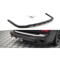 [Central Rear Splitter (with vertical bars) BMW X7 M G07 - Gloss Black]