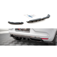 [Central Rear Splitter (with vertical bars) Renault Clio Mk5 - Gloss Black]