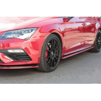 [SIDE SKIRTS DIFFUSERS v.3 Seat Leon Mk3 Cupra/ FR Facelift - Gloss Black + Red]