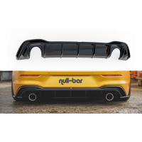 [Rear Valance (GTI LOOK) with Exhaust VW Golf 8 - Gloss Black]