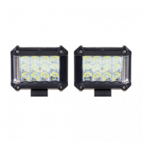 [LED lámpák négyszögletes fehér/narancssárga, 19W, 19xLED, ECE R10, 2 db]