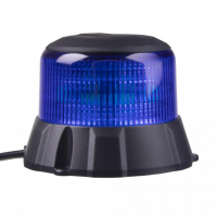 [Robusztus kék LED jelzőfény, fekete alumínium, 48W, ECE R65]