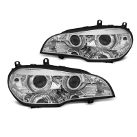 [Xenon Fényszórók Angel Eyes Led Drl Chrome Bmw X5 E70 07-10]