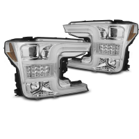 [Fényszórók Tube light Króm Ford F150 Mk13 17-20]