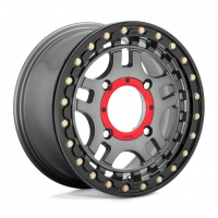 [KMC POWERSPORTS KS240 RECON BEADLOCK - GUN METAL W/ GLOSS BLACK RING]