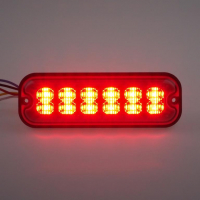 [PREDATOR 12x4W LED, 12-24V, piros, ECE R10]