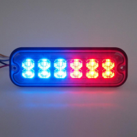 [PREDATOR 12x4W LED, 12-24V, piros-kék, ECE R10]