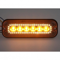 [Első fehér LED jelzőlámpa narancssárga figyelmeztető lámpával, 12-24V, ECE R65]