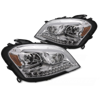 [Fényszórók Tube light Chrome Seq Mercedes W164 Ml M-Klasa 09-11]