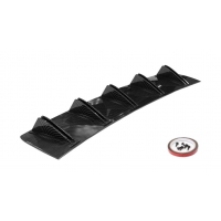 [Universal Car Rear Bumper Diffuser Black Carbon look]