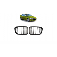[Grill BMW 3 E46 Compact Dual Line Fényes Fekete]