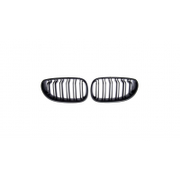 [Grill BMW 5 E60 E61 Dual Line Matt Fekete]