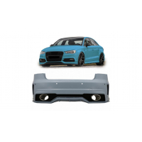 [Audi A3 8V Hátsó lökhárító diffúzorral és csövekkel]