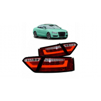 [Audi A5 8T Hátsó LED Piros-Átlátszó Fények]