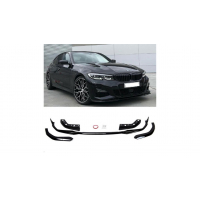 [Diffúzor BMW 3 G20 G21 Elülső Lökhárító Fényes Fekete]