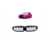 [Grill BMW 3 G20 G21 Fényes Fekete & Króm]