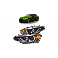 [Fények BMW 3 F30 F31 Elülső DRL Fekete]