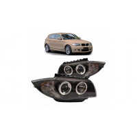 [Fények BMW 1 E81 E82 E87 E88 Elöl Fekete]