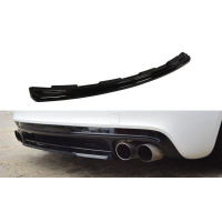 [Maxton Design középső spoiler a hátsó lökhárító alá bordák nélkül, Audi TT S Mk2 (8J), fekete fényes ABS műanyag]