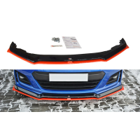 [Maxton Design spoiler az első lökhárító alá ver.5 Subaru BRZ Mk1 Facelifthez, ABS műanyag, felületkezelés nélkül, piros vonallal]