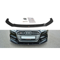 [Maxton Design első lökhárító spoiler ver.1 Audi A3, S3 8V FL, karbon-Look]