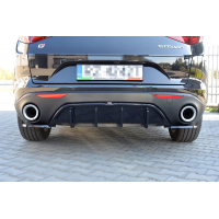 [Maxton Design Hátsó lökhárító betét Alfa Romeo Stelvio-, fekete fényes ABS műanyag]