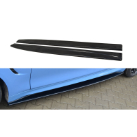 [Maxton Design diffúzorok az oldalsó küszöbök alá ver.1 a BMW M4 F82-hez, fekete fényes ABS műanyag]