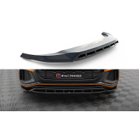 [Maxton Design első lökhárító spoiler Audi Q8 Mk 1, fekete fényes ABS műanyag, S-Line]