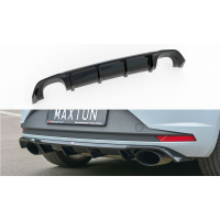 [Maxton Design Hátsó lökhárító betét Seat Leon Cupra Mk3-, fekete fényes ABS műanyag]