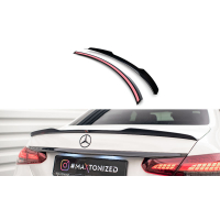 [Maxton Design spoilerkiegészítő a Mercedes E osztály W213 Facelift/AMG-Line/Sedan modellhez, fekete fényes ABS műanyag]