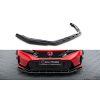 [Maxton Design spoiler az első lökhárító alá ver.3 Honda Civic Mk11 Type-R-hez, fekete fényes ABS műanyag]