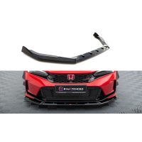 [Maxton Design spoiler az első lökhárító alá ver.2 Honda Civic Mk11 Type-R-hez, fekete fényes ABS műanyag]