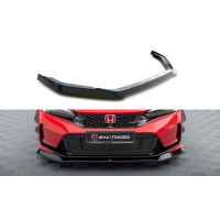[Maxton Design első lökhárító spoiler Honda Civic Mk11 Type-R-hez, fekete fényes ABS műanyag]