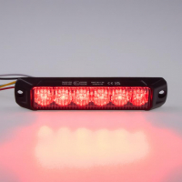[PROFI výstražné LED světlo vnější, červené, 12-24V, ECE R65]