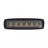 [LED světlo obdélníkové, bílé/oranžové, 6x3W/6x1W, 160mm, ECE R10]