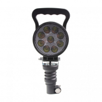 [LED světlo kulaté, bílé/oranžové, 9x3W/9x1W, ø114mm, na hrot, ECE R10]