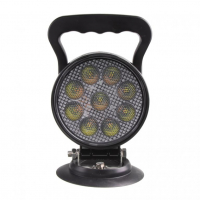 [LED světlo kulaté, bílé/oranžové, 9x3W/9x1W, ø114mm, magnet, ECE R10]