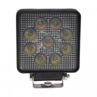 [LED světlo hranaté, bílé/oranžové, 9x3W/9x1W, 117x117mm, ECE R10]