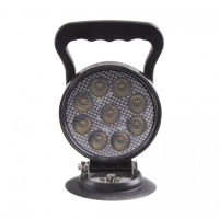 [LED světlo kulaté, bílé, 9x3W, ø114mm, magnet, ECE R10]