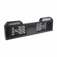 [4x PREDATOR 6x4W LED pod SPZ, 12-24V, prohnutové, oranžové, ECE R65]
