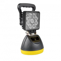 [AKU LED světlo s magnetem, bílá/oranžová, 9x3W]