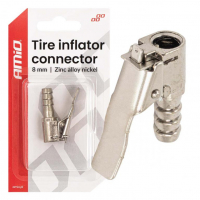 [Zinc Alloy Nickel Tire Inflator Connector 8 mm AMIO-04496]