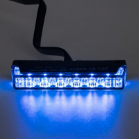 [PROFI SLIM výstražné LED světlo vnější, do mřížky, modré, 12-24V, ECE R65]