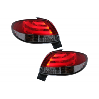 [LED hátsó lámpák alkalmasak Peugeot 206 HatchBack 3 / 5 ajtós (10.1998-2004) Piros Fehér]