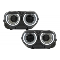 [LED fényszórók, alkalmas Dodge Challenger (2015-2023) Black]