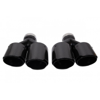 [Exhaust Tip 101mmx2 enter 70mm Carbon Gloss Set]