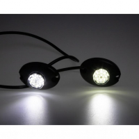[2x PROFI výstražné LED světlo vnější bílé, 12-24V, ECE R10]